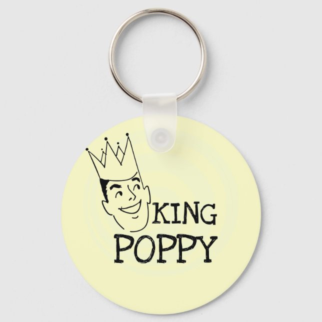 Kung Poppy T-shirts och Gifts Nyckelring (Framsida)