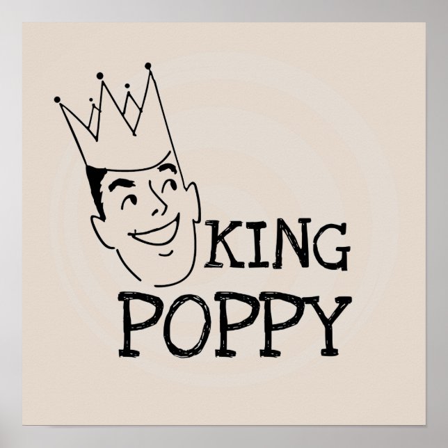 Kung Poppy T-shirts och Gifts Poster (Framsidan)
