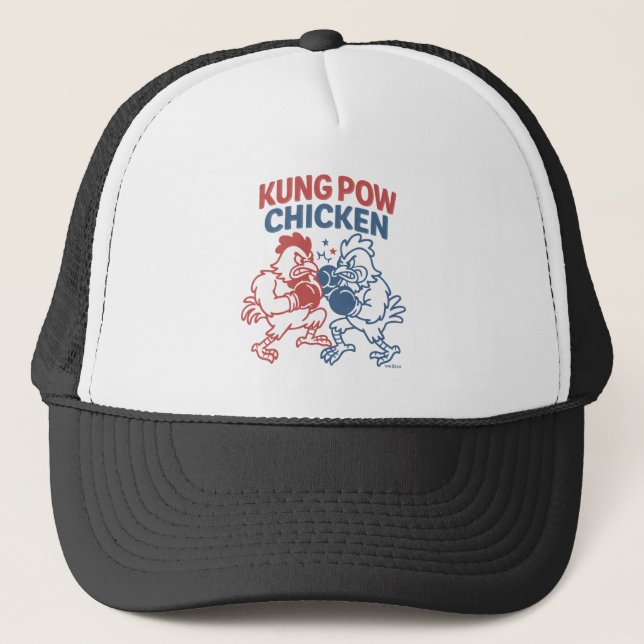 Kung Pow Chicken Funny Food Pun Keps (Framsida)