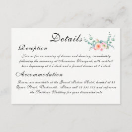 Kung Protea Akvarell Blommig Elegant Bröllop Tilläggskort