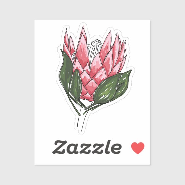 Kung Protea Anpassningsbar Klipp ut dekal I (Ark)