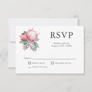 Kung Protea Botanical Bröllop OSA Kort