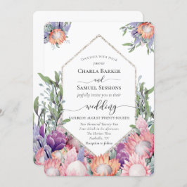 Kung Protea Bright Färgad Exotic Flowers Program