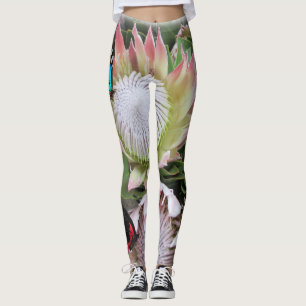 Kung Protea från södra Afrikan Leggings