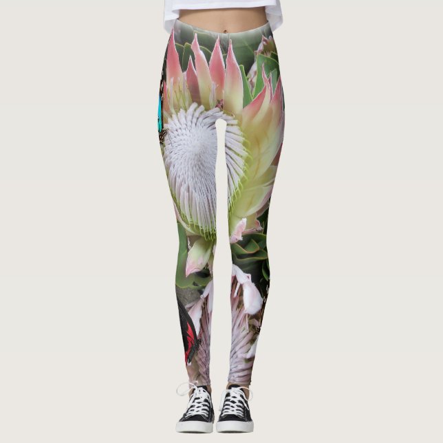 Kung Protea från södra Afrikan Leggings (Framsida)
