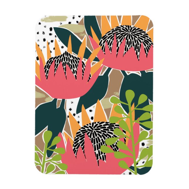 Kung Protea I Magnet (Vertikal)