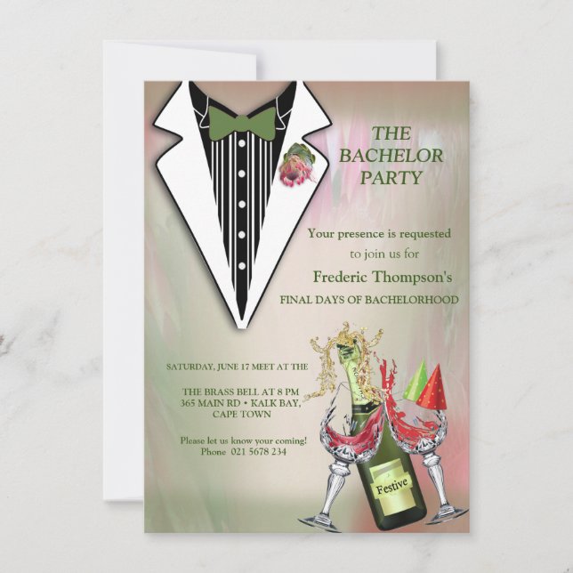 Kung Protea Tuxedo Corsage (Framsida)