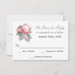 Kung Protea Watercolor Botanical Bröllop OSA