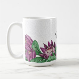 Kung Protea Watercolor Hand-målat Kaffemugg