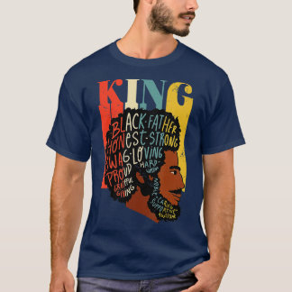Kung Proud Melanated Pappa Black Fars dag Junetee T Shirt