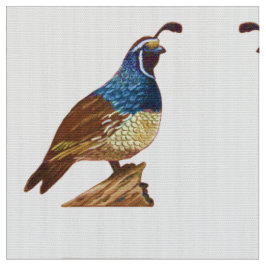 Kung Quail in White Tyg