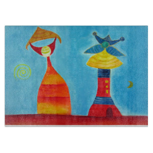 Kung Queen Glass Chopping Board 11 tum x 8 tum