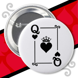 Kung Queen Hearts Matching Couple Queen of Hearts Knapp