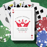 Kung & Queen of Hearts Casino Poker Card Casinokort<br><div class="desc">Coola kung och drottning av hjärtan som spelar kortbröllop föredrar att spela kort. Anpassa den med din händelseinformation. Underbar för en poker eller Las Vegas temed firande.</div>