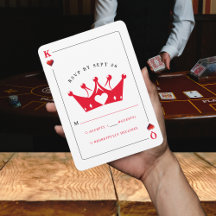 Kung & Queen of Hearts Casino Poker Card OSA