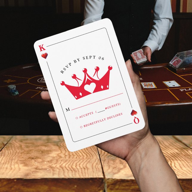 Kung & Queen of Hearts Casino Poker Card OSA (King & Queen of Hearts Casino Poker Card RSVP
)