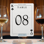 Kung & Queen of Klubbs Spelkort Bordsnummer<br><div class="desc">Kung och drottning av klubbar som spelar bordsnummer för mottagning av kort. Anpassa den med din händelseinformation. Underbar för en Las Vegas/poker Temed firande.</div>