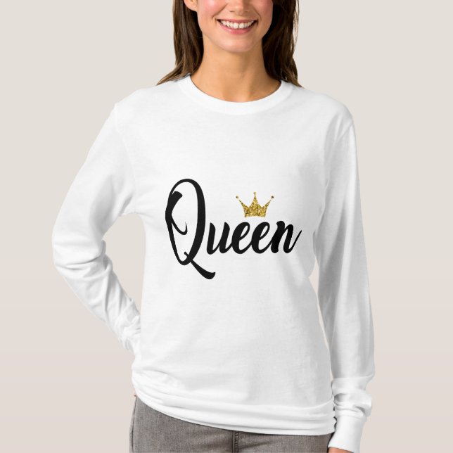 Kung Queen-par T Shirt (Framsida)