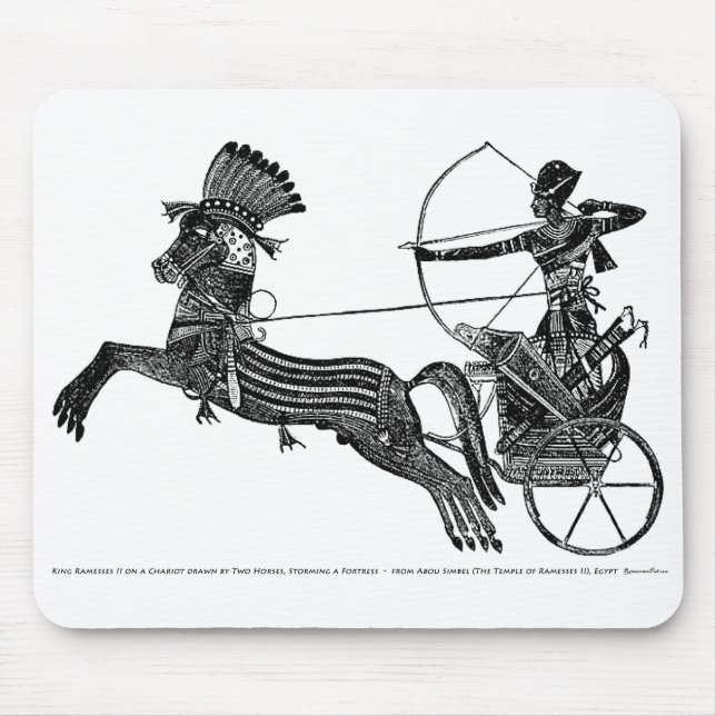 Kung Ramesses II Vintage Egyptian Art Mousepad! Musmatta (Framsidan)