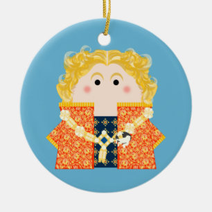 Kung Richard II i England Julgransprydnad Keramik