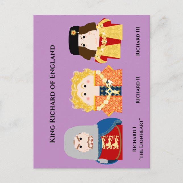 Kung Richard of England vykort (Framsida)