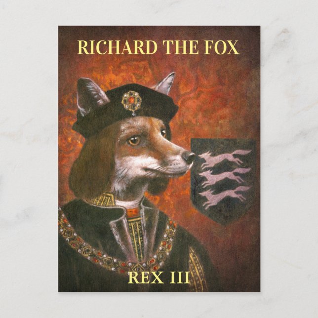 Kung Richard Tredje fox vykort (Framsida)