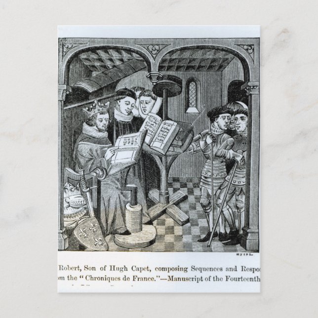 Kung Robert II son till Hugh Capet Vykort (Framsida)