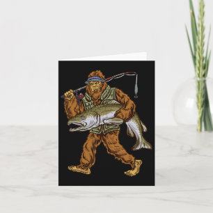 Kung Salmon Fishing Trout Hunting Bigfoot Fisherme Kort