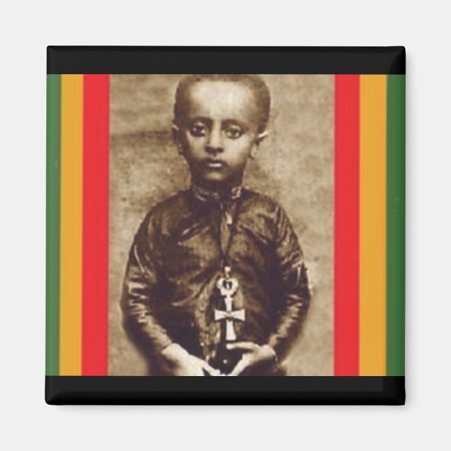 Kung Selassie I i sin Ungdom (Rasta Heart) Magnet (Framsidan)