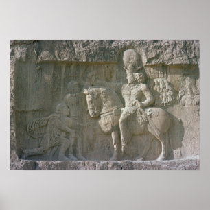 Kung Shapur I och Valerian Sassanian Poster