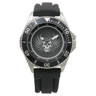 Kung Skull med Vingar Armbandsur