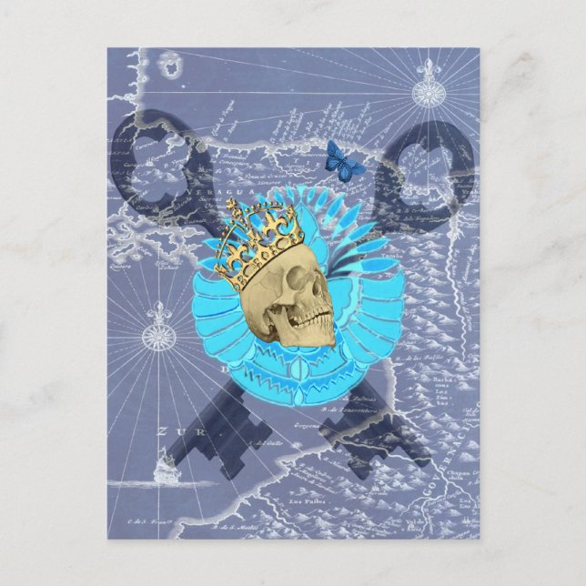 Kung Skull Vykort (Framsida)