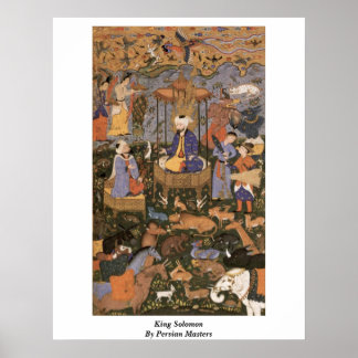 Kung Solomon av persiska befälhavare Poster