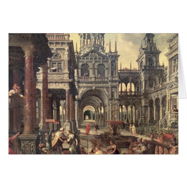 Kung Solomon och drottningen av Sheba Hälsningskort (Framsidan Horizontal)