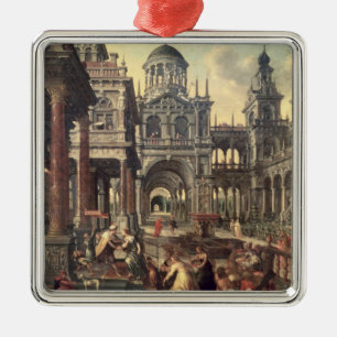 Kung Solomon och drottningen av Sheba Julgransprydnad Metall