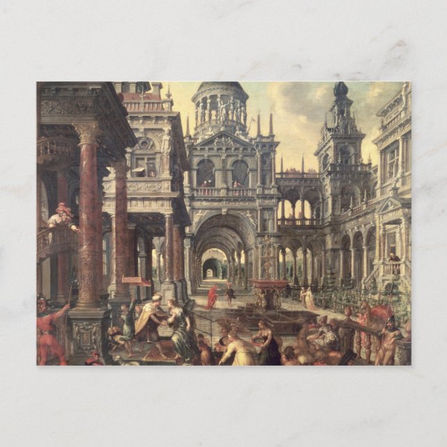 Kung Solomon och Shebas drottning Vykort (Framsida)