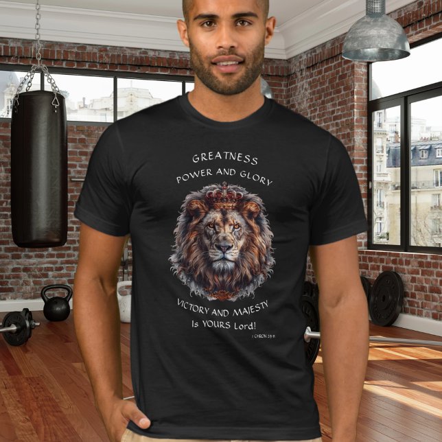 Kung som är segrare och mäktig i Lejona skapelsen T Shirt (Skapare uppladdad)