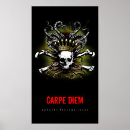 Kung Squid Skull Carpe Diem Poster