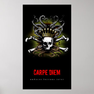 Kung Squid Skull Carpe Diem Poster