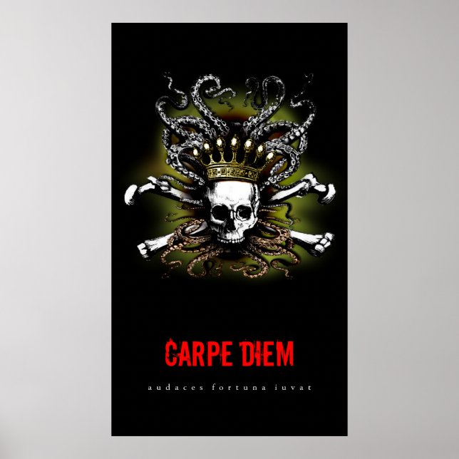 Kung Squid Skull Carpe Diem Poster (Framsidan)
