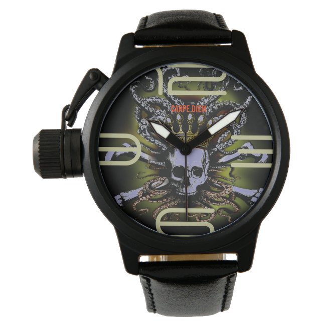Kung Squid Skull Carpe Diem Watch Armbandsur (Framsida)