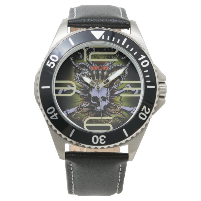 Kung Squid Skull Carpe Diem Watch Armbandsur (Framsida)