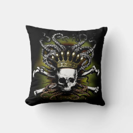 Kung Squid Skull Kudde