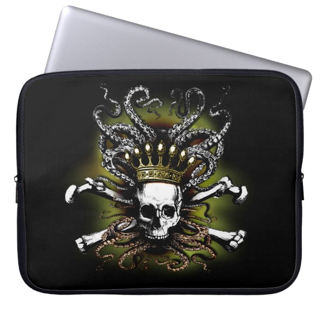 Kung Squid Skull Laptop Sleeve (Framsidan)
