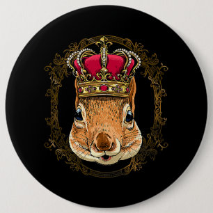 Kung Squirrel Wearing CrownQueen Squirrel Animal 3 Knapp