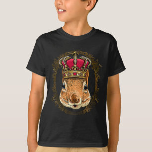 Kung Squirrel Wearing CrownQueen Squirrel Animal 3 T Shirt