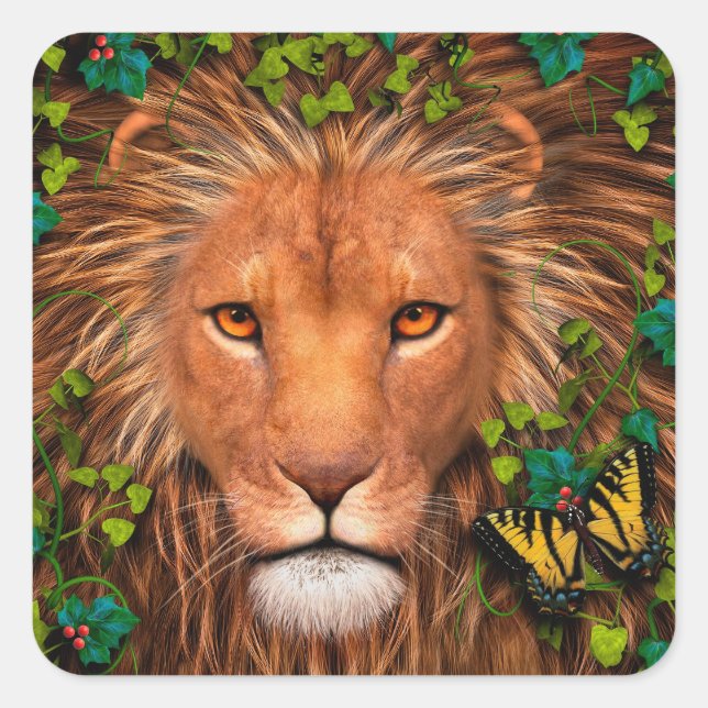 Kung Stickers återvändande Fyrkantigt Klistermärke (Framsida)