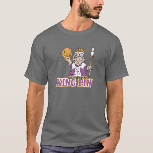 kung-stift bowling humor design t-shirt (Framsida)