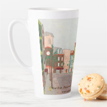 "Kung Street, Charleston, SC 1990" latte mugg