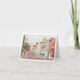 "Kung Street, Charleston, SC" hälsningskort Kort